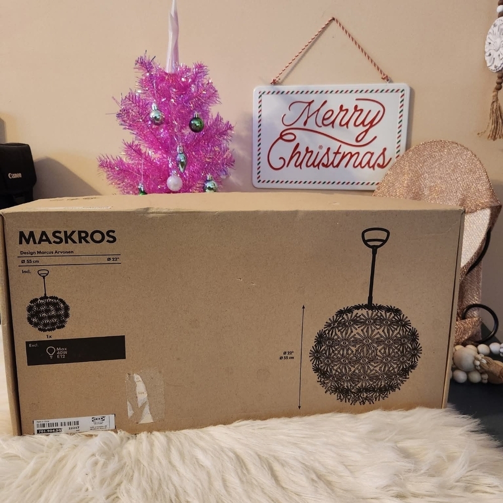 IKEA MASKROS Floral Pendant Light